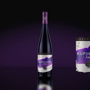 Burgundy Wine Bottle Mockup