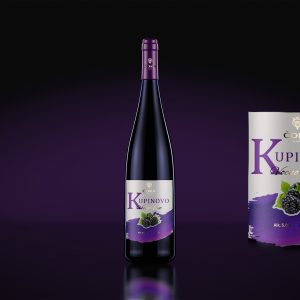Burgundy Wine Bottle Mockup
